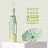 Mango Nuevo Mejorado Plegable Tres Veces Completamente Automático Gel de Color Alto Valor Portátil Femenino Protección Solar Protector Solar Sombrilla Dual para Sol y Lluvia