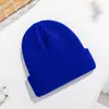 Gorro de lana tejido cálido para otoño e invierno, unisex, estilo europeo y americano, versátil, color liso, acrílico, comercio exterior, gorro para el frío, venta al por mayor en Amazon