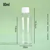Garrafas Plásticas Transparentes Dosadoras para Animais de Estimação para Cosméticos, Garrafas Vazias Dosadoras de Líquidos, Garrafas Plásticas Brancas Finas com Tampa, Fornecimento Direto do Estoque