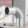 Tubo de Chaminé Estendido em Aço Inoxidável 304 para Aquecedor de Água a Gás Tubo de Exaustão Diâmetro 6cm Acessórios Espessados de Tiragem Forçada Chaminé Tiragem Forçada