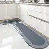 Alfombrilla de Suelo Sencilla de Barro Diatomeas Transfronteriza Alfombrilla de Suelo Absorbente de Agua y Aceite para el Hogar Cocina Alfombrilla de Suelo para Baño Alfombrilla para Pies Absorbente de Agua para Inodoro