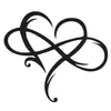 Produto Popular em Sites Independentes: Amor Eterno Coração Infinito Arte de Parede de Metal Presente Comercial para Parede