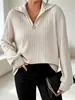 Transfronterizo Europeo y Americano 2026 Amazon Nueva Ropa para Mujer Cómoda Casual Tacto de Alta Gama Color Sólido Holgada Con Capucha de Cuello Solapa