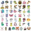 50 Piezas de Compra Directa Transfronteriza Lindos Pegatinas de Animales de Dibujos Animados con Ojos Grandes, Pegatinas de Papelería de Recompensa para Niños con Avatar de Dibujos Animados