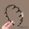 Diadema Cuadrada con Pedrería para Mujer, Uso Diario, Sensación de Lujo, Antideslizante con Dientes, Diadema