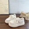 Zapatillas Blancas Simples de Punta Redonda Estilo Campus Otoño 2026, Zapatos Deportivos Casuales Cómodos y Versátiles para Mujer