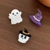 Nuevo pasador de pelo de acetato de imitación para Halloween con diseños de murciélago y calabaza, mini pinza de garra, pinza acrílica para flequillo y pasador para pelos sueltos