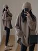 Suéter suave de largo medio para otoño e invierno para mujer, diseño de estilo perezoso, holgado, grueso, tejido, camiseta básica de estilo extranjero para interior