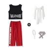 Ropa de baile hip-hop jazz para niños pantalones para niñas top moderno ropa de moda grupo de mujeres moderno cool jazz ropa de actuación para niños