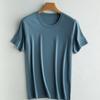 Nova Camiseta Masculina de Manga Curta para Primavera e Verão, Algodão com Absorção de Umidade, Respirável, Caimento Solto, Modeladora, Casual para Casa e Uso ao Ar Livre