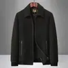 Chaqueta de chenilla para hombre, nueva colección otoño/invierno 2026, chaqueta de solapa estilo papá, adecuada para hombres de mediana edad y mayores, abrigo de lana para padre