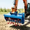 Rotativa escavadora, máquina de afrouxamento e revolvimento de solo para pomares, cultivador hidráulico para arrozais e terras secas, rotativa para recuperação de terraços