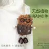 Pingente de Boneca de Casca de Fruta Natural DIY Feito à Mão Sino dos Ventos Curativo Brinquedo Fofo Ornamento