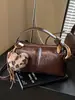 Bolsa de Almofada Clássica Retro de Alta Qualidade Transfronteiriça Nova Moda Versátil Grande Capacidade Couro Oleado Portátil Bolsa Transversal