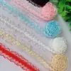 Fita Elástica de Seda de Peixe Colorida Elástica de 1,5cm Acessórios para Vestuário Fita Ondulada Renda Decorativa Material de Gola