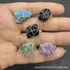 Ventas Directas de Fábrica Tendencia Europea y Americana Elegante Piedra Natural Alambre Retorcido Piedra Cruda Anillo de Moda y Popular
