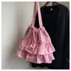 Bolsa de Lona Cuadros Linda Estilo Universitario Nuevo Verano e Invierno Alta Textura Gran Capacidad Bolso de Hombro Estilo Ballet Ins