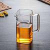 Venta al por mayor Separación de té Crescent Vaso de equidad de vidrio personalizado Popular en TikTok taza de té de tienda departamental taza de té verde con asa