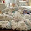 Conjunto de Cuatro Piezas de Leche Polar A-Class Fresco y Lindo para Bebés y Niños, Funda de Edredón Individual Espesa Cálida de Invierno, Conjunto de Tres Piezas para Dormitorio de Estudiantes