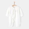 Macacão de Bebê Primavera e Outono Sem Costura Estilo Monge Recém-Nascido Manga Longa Roupa de Dormir Roupa Infantil com Amarração Diagonal