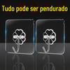 Gancho transparente sem costura sem costura gancho de roupas gancho forte sem unhas gancho pegajoso gancho de aço inoxidável porta gancho traseiro cozinha forte