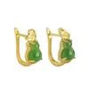 Nuevos pendientes de estilo chino con forma de calabaza, con hebilla de oreja, chapados en oro, de lujo, de alta calidad, estilo retro, accesorios para cheongsam, joyería para las orejas