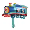 Globos de foil con forma de vehículo para decoraciones de cumpleaños de niños: autobús escolar, coche de policía, camión de bomberos, vehículo de construcción, coche