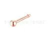 Piercing de Nariz de Acero Inoxidable 316 Fundición de Cobre Electrochapado, Simple y Unisex, Incrustado con Circonita 3A