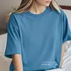 Camiseta Básica de Manga Corta de Algodón Puro 180g Transfronteriza para Hombres y Mujeres en Primavera, Otoño e Invierno Talla Europea Holgada Camiseta Interior Básica
