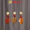 Yiming Xianyuan Talla en Madera Maciza DIY Sándalo Colgante para Teléfono Móvil Accesorios Colgante Creativo Regalo