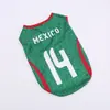 Equipo de Fútbol para Mascotas Chaleco para Perro Ropa de Verano para Teddy Pomerania Bichón Ropa para Cachorro Ropa para Gato Mascota Estilo Delgado