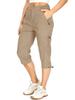 Nuevos Pantalones Cargo Cropped con Bolsillos y Cremallera para Mujer Ligeros Sueltos Estilo Americano Casual para Viaje y Deportes