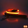 Correa de tracción luminosa LED de fibra plana para mascotas, carga USB, advertencia nocturna, cuerda antipérdida para perros.