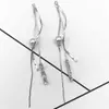 Pendientes hechos a mano DIY pendientes pendientes colgante de borla larga cadena de circón colgante materiales de joyería