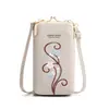 Bolso de hombro nuevo y elegante con monedero con cremallera, bolso retro bordado para teléfono, bolso cruzado para mujer, venta al por mayor del fabricante