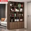 Gabinete de Vino de Tablero Ecológico de Madera Maciza Contra la Pared, Vitrina para Sala de Estar, Nuevo Estilo Chino 2026 Estante de Vino para el Hogar Armario de Almacenamiento