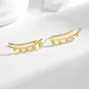 Estilo Ins Europeo y Americano Simple Plata de Ley Diamante Hoja Clip para Oreja Pendientes Femeninos Elegantes Pendientes de Hoja Pendientes Transfronterizos