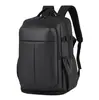 Nova mochila executiva color-block, grande capacidade, expansível, com compartimento para laptop, à prova d'água, resistente ao desgaste, adequada para viagens casuais, unissex