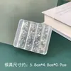Popular nuevo molde de silicona para decoración de uñas en relieve, flor de hielo de cinco pétalos, alta transparencia y resistencia a la oxidación, herramienta para decoración de uñas