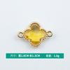 Accesorios para Hacer Joyería DIY Trébol de Cuatro Hojas Cristal de Vidrio Borde de Cobre Fundido Gotas de Agua Chapado en Oro Accesorios para Hacer Pendientes Colgantes