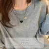 Collar Estilo Minimalista Europeo y Americano para Mujer, Gargantilla de Moneda Hip-Hop Personalizada, Cadena para Clavícula de Marca de Moda con Letras, Colgante Versátil 2026