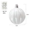 Venta al por mayor transfronteriza de bolas de plástico pintadas y electrochapadas de Navidad 6cm Bolas de calabaza Decoraciones colgantes para árbol de Navidad Bolas coloridas