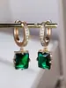 Pendientes Rectangulares de Moda con Diamantes Completos para Exportación, Estilo Minimalista Exagerado de Nicho, Joyería Versátil al por Mayor para Hombres y Mujeres