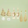 Venta Caliente Transfronteriza Chapado en Cobre Oro Real de 18 Quilates Hecho a Mano Anillo Individual Pendientes de Horquilla para el Cabello Pulsera Collar Accesorios de Joyería DIY
