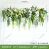 Decoración de techo de planta verde artificial, decoración superior de techo, paisajismo con plantas, flores artificiales, arte floral, flores falsas colgantes