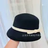 Sombrero de Cubo de Lana Estilo Hepburn Francés Moda Elegante Sombrero de Pescador para Mujer Temperamento Elegante Ala Corta Pequeño Fedora Moderno