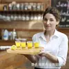 Bandeja de Almacenamiento para Copas de Vino de Fiesta de Madera Transfronteriza con Asa Bandeja de Madera Soporte para Copas de Vino Compartimento para Whisky Bandeja de Sal