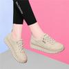 Tênis Esportivos, Sapatos Casuais para Mulheres, Novo Estilo Primavera 2026, Sapatos para Mães de Meia-Idade, Superfície de Couro, Sola Macia, Sapatos Slip-On Femininos