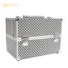 Caja de almacenamiento de aluminio portátil de fábrica para cosméticos, kit de arte para uñas de tatuaje, pestañas, caja para pedicura