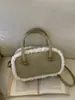 Bolso Pequeño de Marca Extranjera Súper Popular para Mujer 2026 Nuevo Bolso de Estilo Coreano de Nicho Bolso Tipo Bowling Bolso de Hombro Cruzado de Lana de Cordero